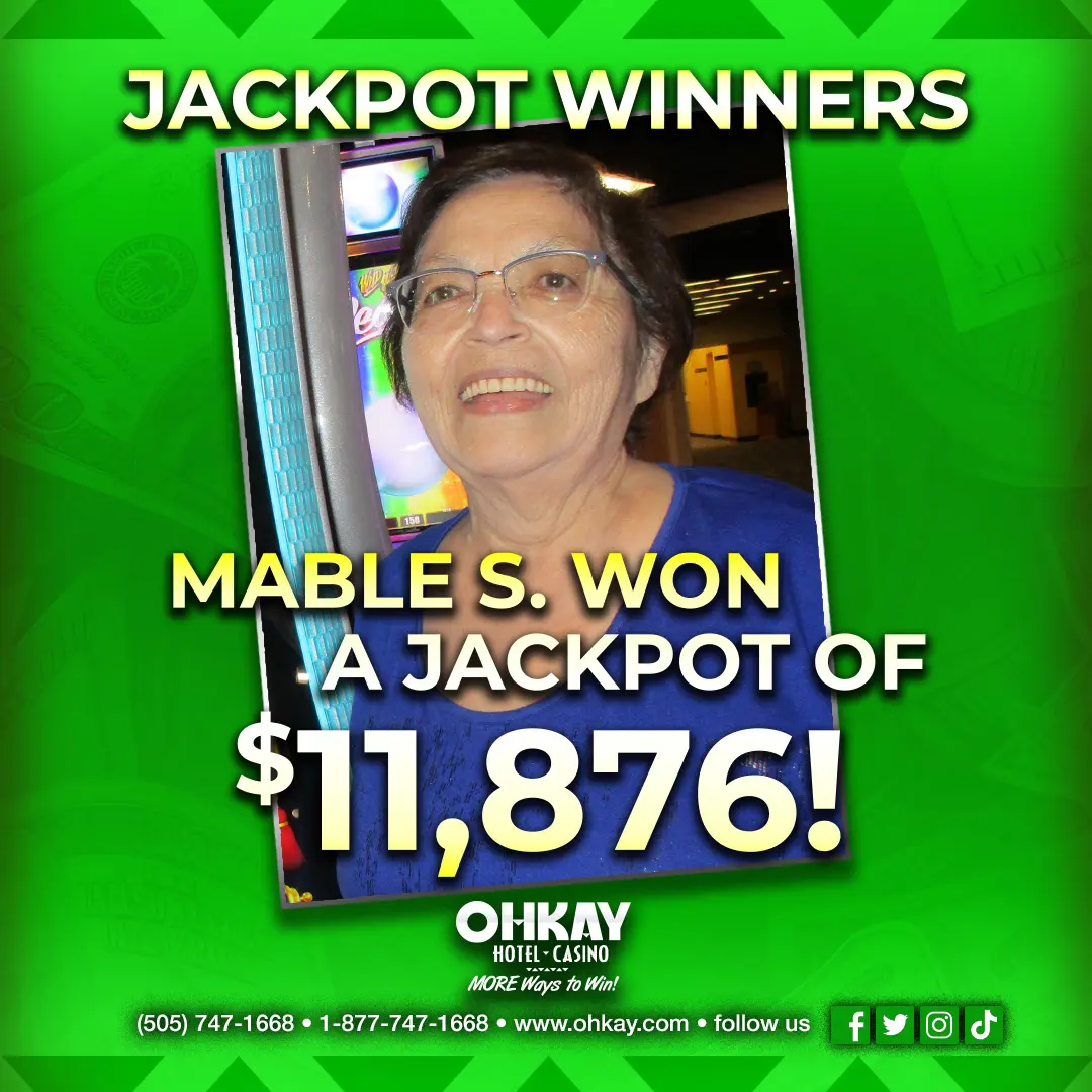 Mabel s won a jackpot.