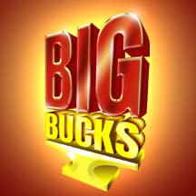 The big bucks logo on an orange background.