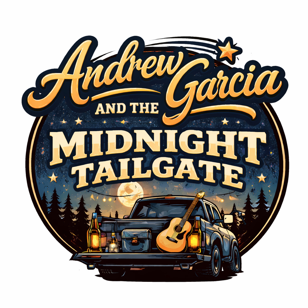 "Logo for Andrew Garcia's Midnight Tailgate event."