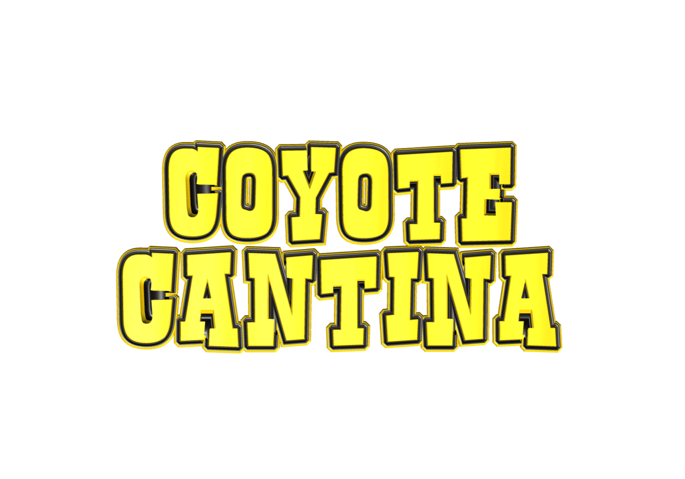 Coyote cantina logo on a green background.