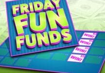 Friday fun funds on a green background.
